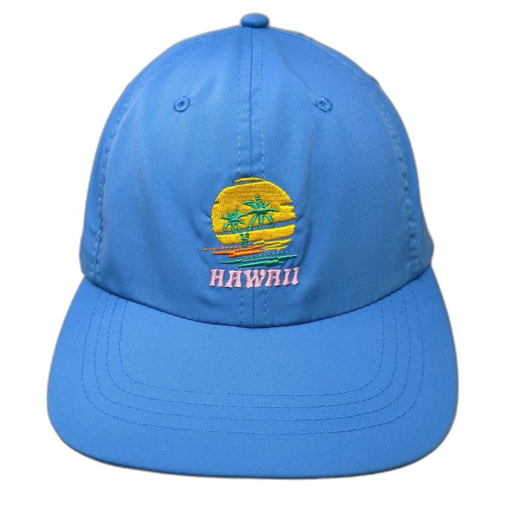 CultureFly Hawaii Embroidered Graphic Blue One Size Baseball Cap Slideback Hat
